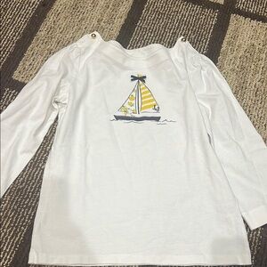 Janie and Jack White Long Sleeve Tee with Nautical Design